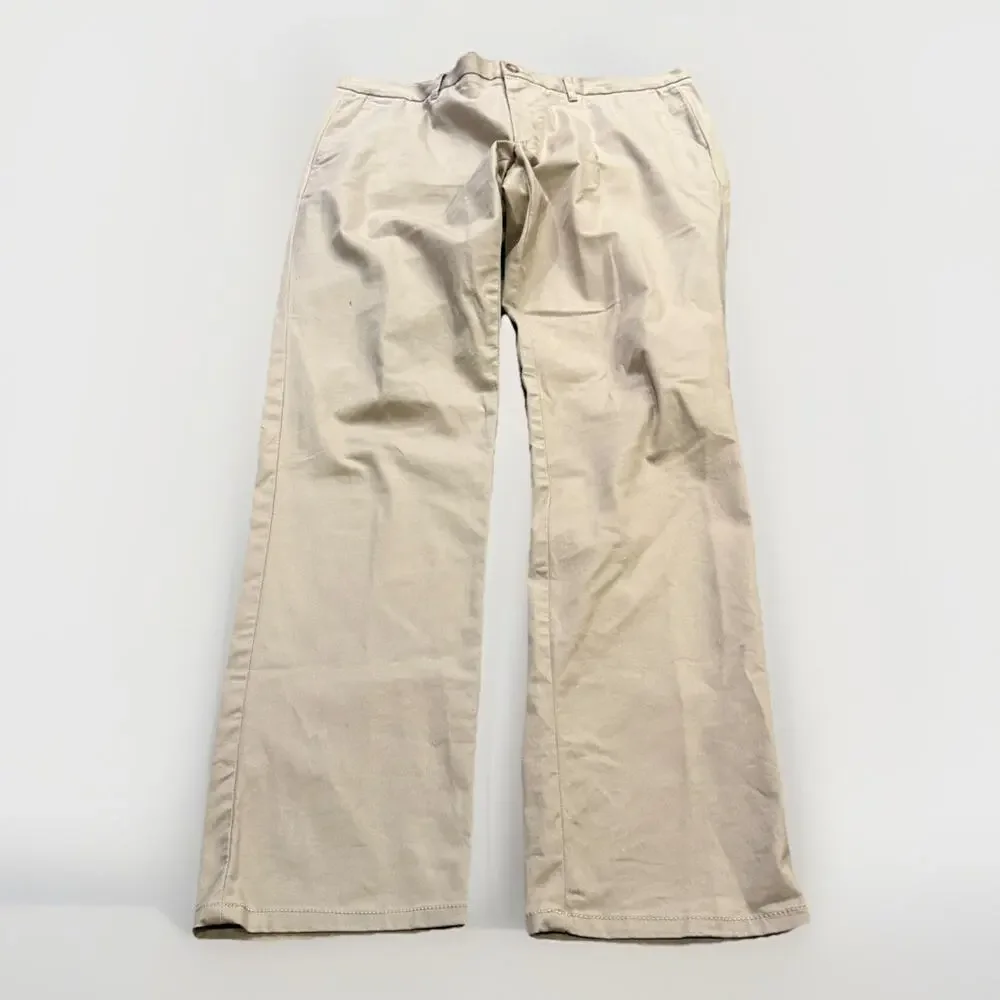MNG by Mango Mens Beige Flat Front Chino Pants Size 36